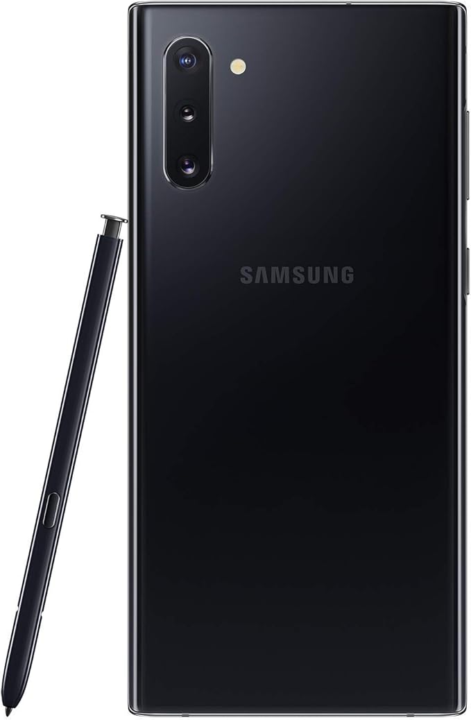 جوال سامسونج جالاكسي نوت 10 ، بذاكرة داخلية 256GB وRAM 8GB غير مقفل من المصنع وشاشة مقاس 6.3 انش جي اس ام فقط بدون سي دي ايه اصدار عالمي Sm - N970F Ds أسود بشريحتين